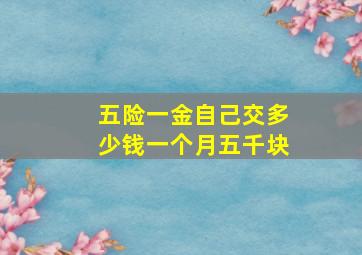 五险一金自己交多少钱一个月五千块