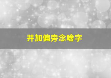 井加偏旁念啥字