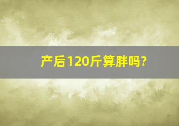 产后120斤算胖吗?