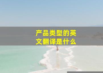 产品类型的英文翻译是什么