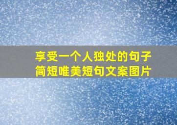 享受一个人独处的句子简短唯美短句文案图片