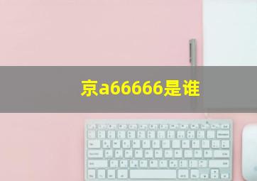 京a66666是谁