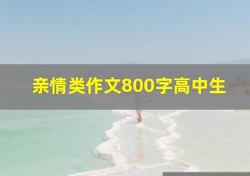 亲情类作文800字高中生