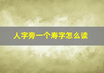 人字旁一个寿字怎么读