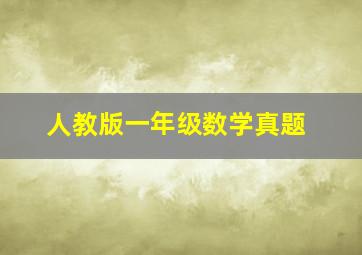 人教版一年级数学真题