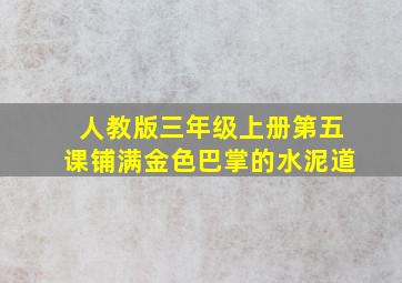 人教版三年级上册第五课铺满金色巴掌的水泥道