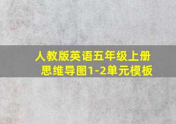 人教版英语五年级上册思维导图1-2单元模板