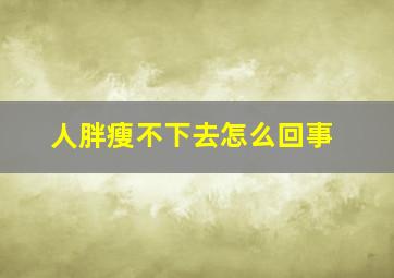 人胖瘦不下去怎么回事