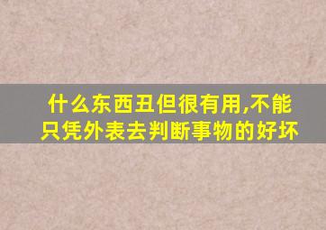 什么东西丑但很有用,不能只凭外表去判断事物的好坏