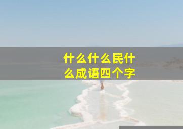 什么什么民什么成语四个字