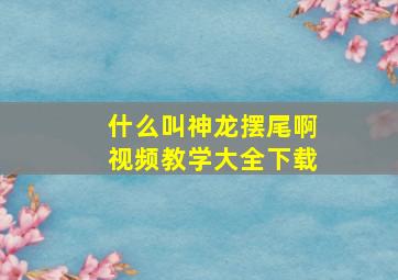 什么叫神龙摆尾啊视频教学大全下载