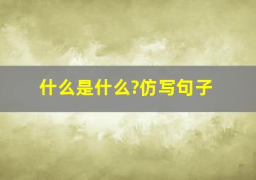 什么是什么?仿写句子