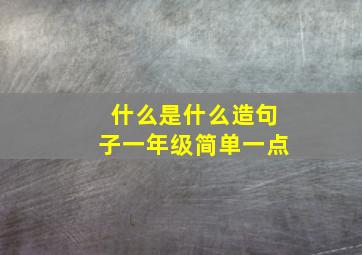 什么是什么造句子一年级简单一点