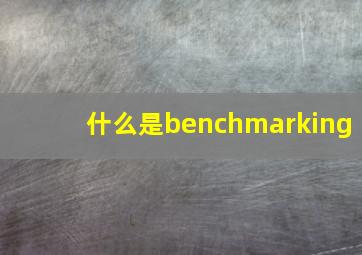 什么是benchmarking