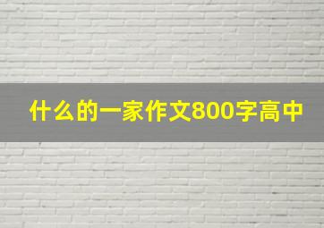 什么的一家作文800字高中