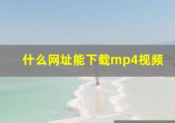 什么网址能下载mp4视频