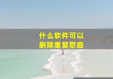 什么软件可以删除重复歌曲