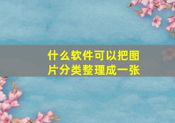 什么软件可以把图片分类整理成一张