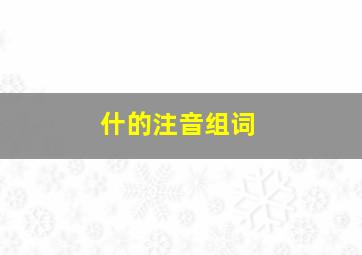 什的注音组词