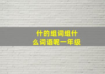 什的组词组什么词语呢一年级