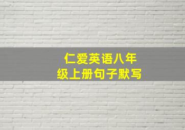 仁爱英语八年级上册句子默写