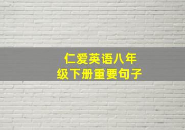 仁爱英语八年级下册重要句子