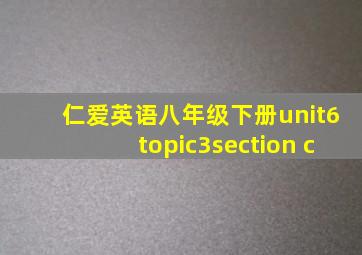 仁爱英语八年级下册unit6topic3section c