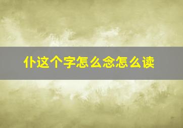 仆这个字怎么念怎么读