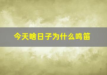 今天啥日子为什么鸣笛