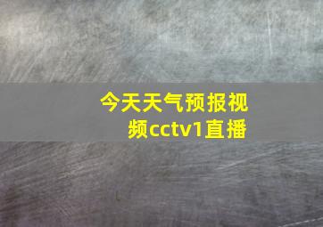 今天天气预报视频cctv1直播