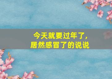 今天就要过年了,居然感冒了的说说