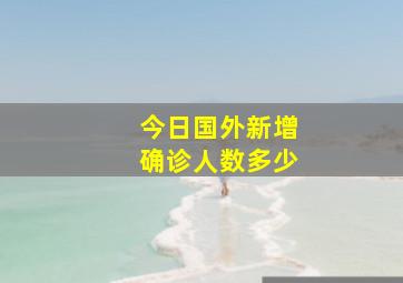 今日国外新增确诊人数多少