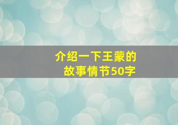 介绍一下王蒙的故事情节50字