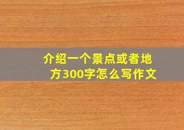 介绍一个景点或者地方300字怎么写作文