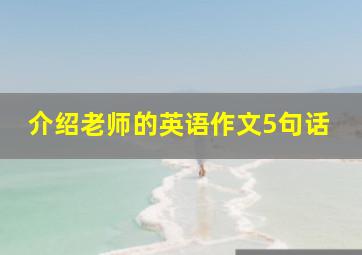 介绍老师的英语作文5句话