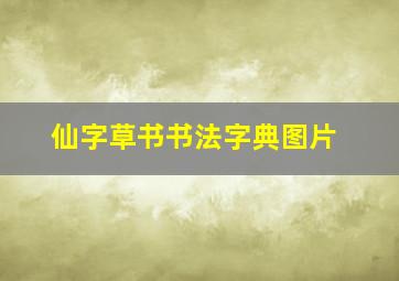 仙字草书书法字典图片