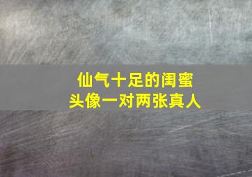 仙气十足的闺蜜头像一对两张真人