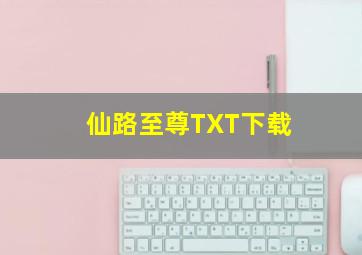 仙路至尊TXT下载