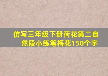 仿写三年级下册荷花第二自然段小练笔梅花150个字