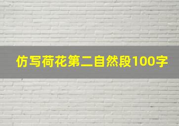 仿写荷花第二自然段100字