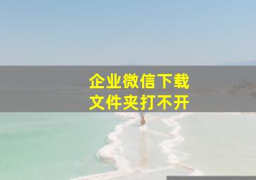 企业微信下载文件夹打不开