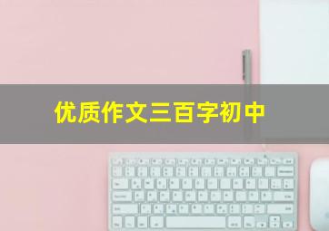 优质作文三百字初中