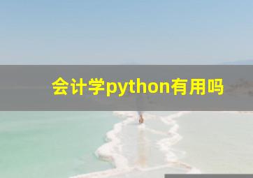 会计学python有用吗