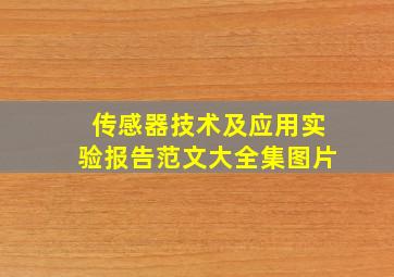 传感器技术及应用实验报告范文大全集图片