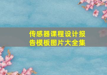 传感器课程设计报告模板图片大全集