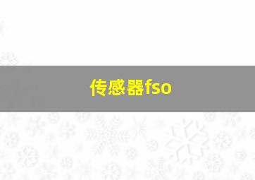 传感器fso