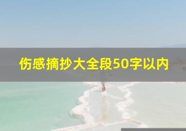 伤感摘抄大全段50字以内