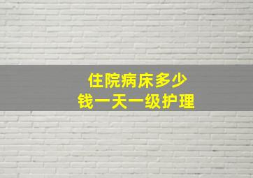 住院病床多少钱一天一级护理