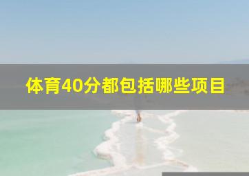 体育40分都包括哪些项目