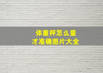 体重秤怎么量才准确图片大全